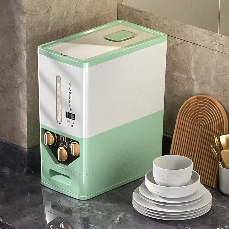 12kg Sealed Rice Storage Box & Dispenser – Airtight Grain Container