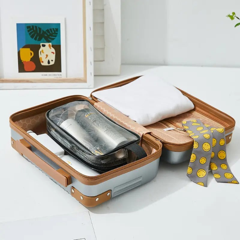Travel Cosmetic Suitcase – Portable Makeup & Toiletry Organizer
