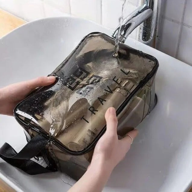 Transparent Waterproof Makeup Bag – Travel Cosmetic Organizer Pouch