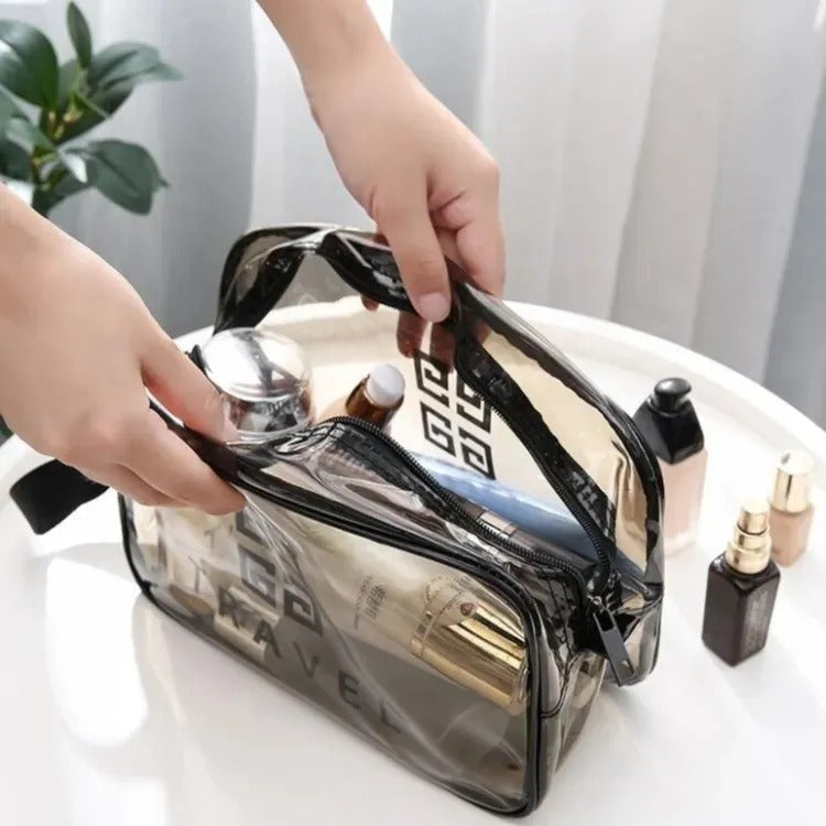 Transparent Waterproof Makeup Bag – Travel Cosmetic Organizer Pouch
