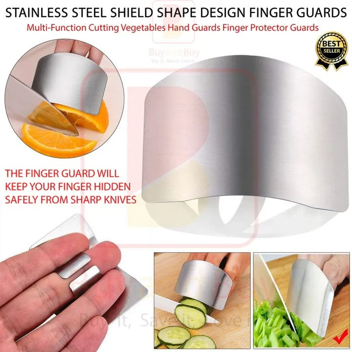 Stainless Steel Finger Guard – Portable Safe Vegetable Cutting Tool