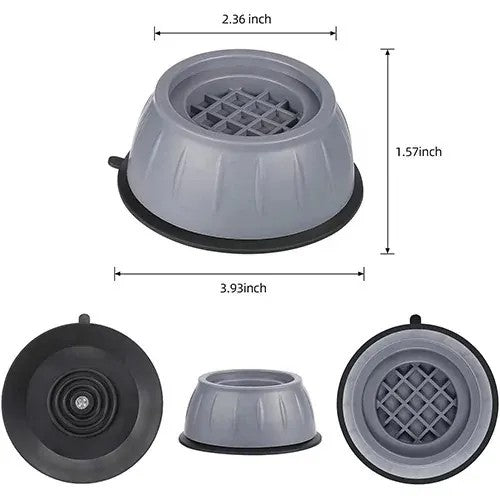 4Pcs Washing Machine Floor Mat – Anti-Vibration & Floor Protectors