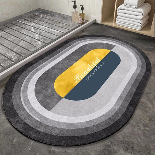 2PC Anti‑Slip Bathroom Mat – Fast‑Drying, Water‑Absorbent Floor Mat (Large 2.25 x 1.5 ft)