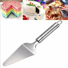 Stainless Steel Pizza and Cake Lifter with Side Cutter – Kitchen Baking Tool