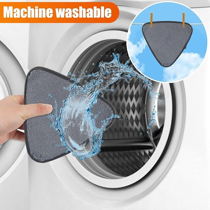 Triangle Mop Replacement Pads – Washable Microfiber Cleaning Pads