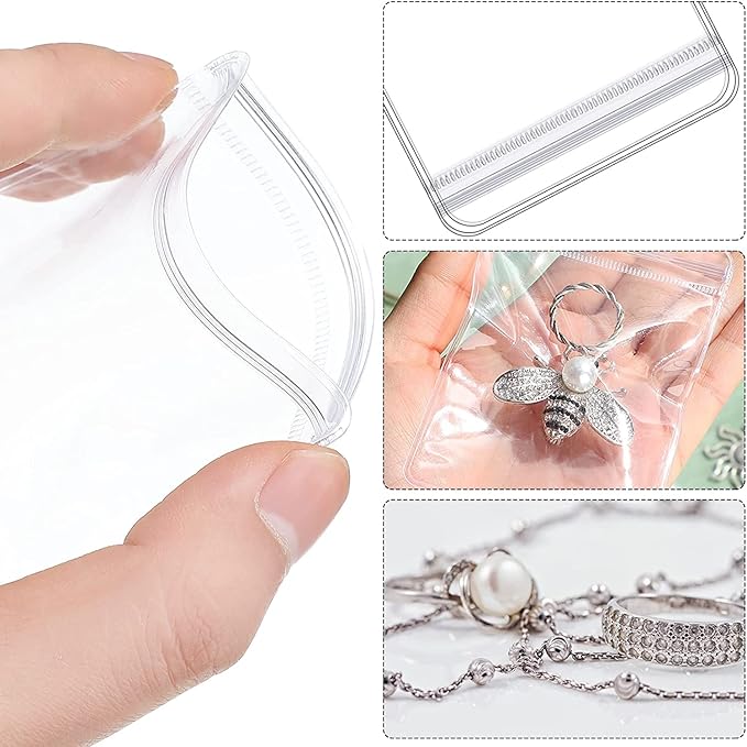 Transparent PVC Zip Bags | Jewelry Storage & Packaging Pouches
